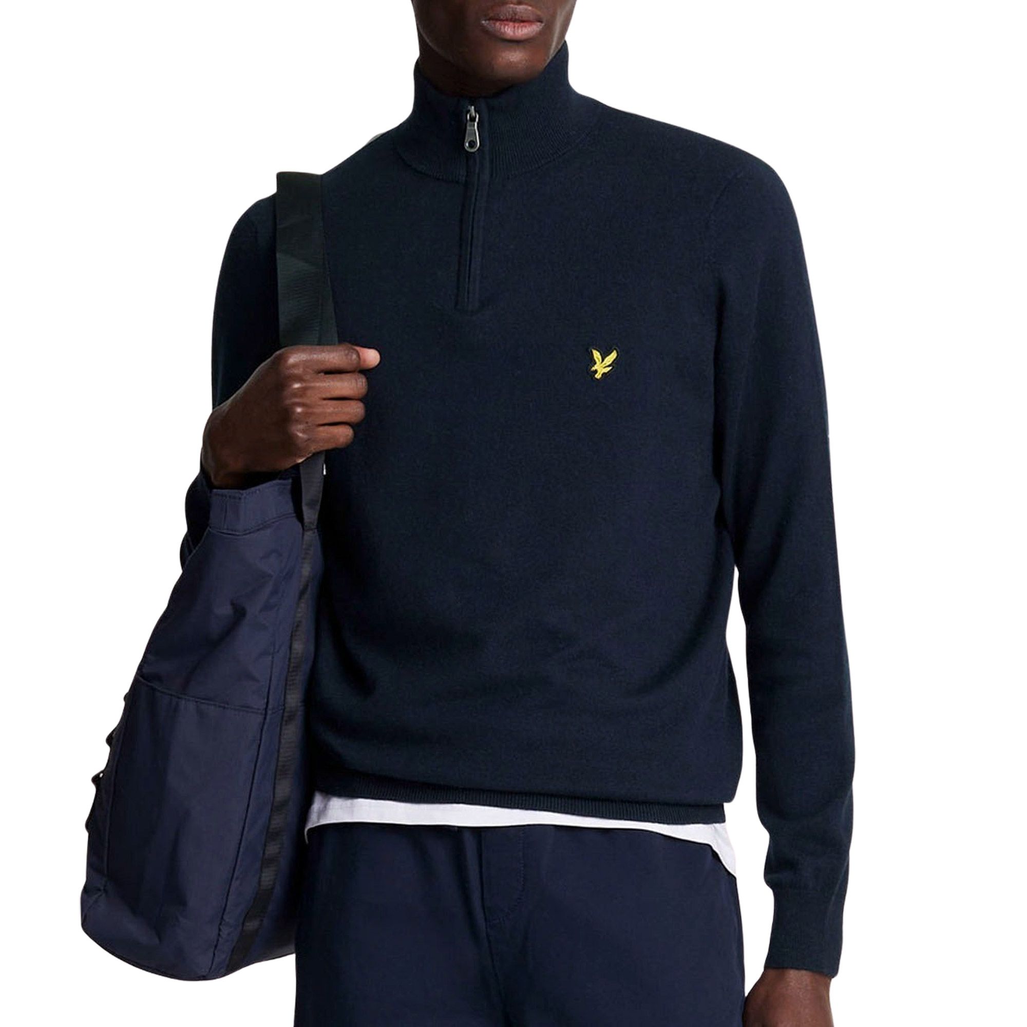 Lyle & Scott Cotton Merino 1/4 Zip Sweater Heren | PlutoSport